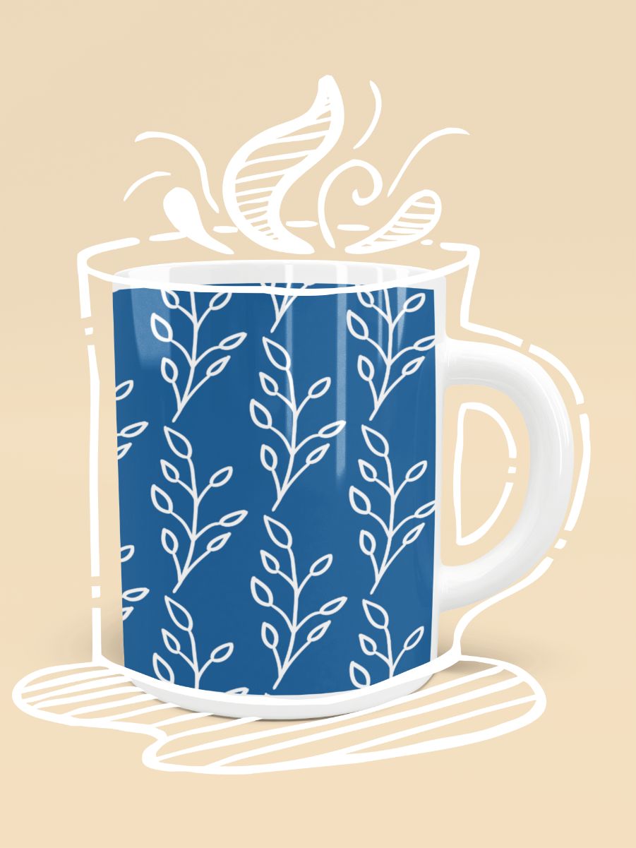 Feeling of lightness Pattern - Blue Poster Mug