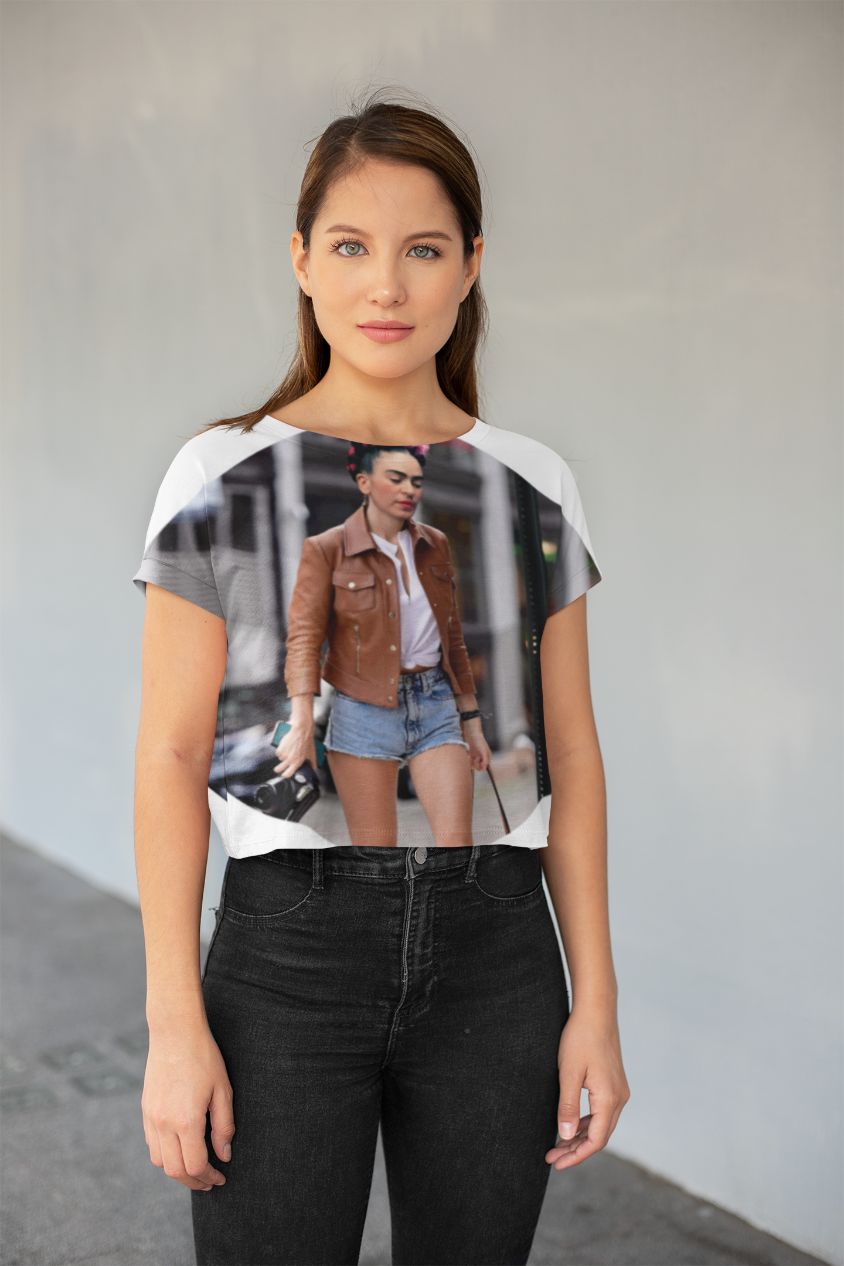 Street Fashion T-Shirt All-Over Print Crop Tee