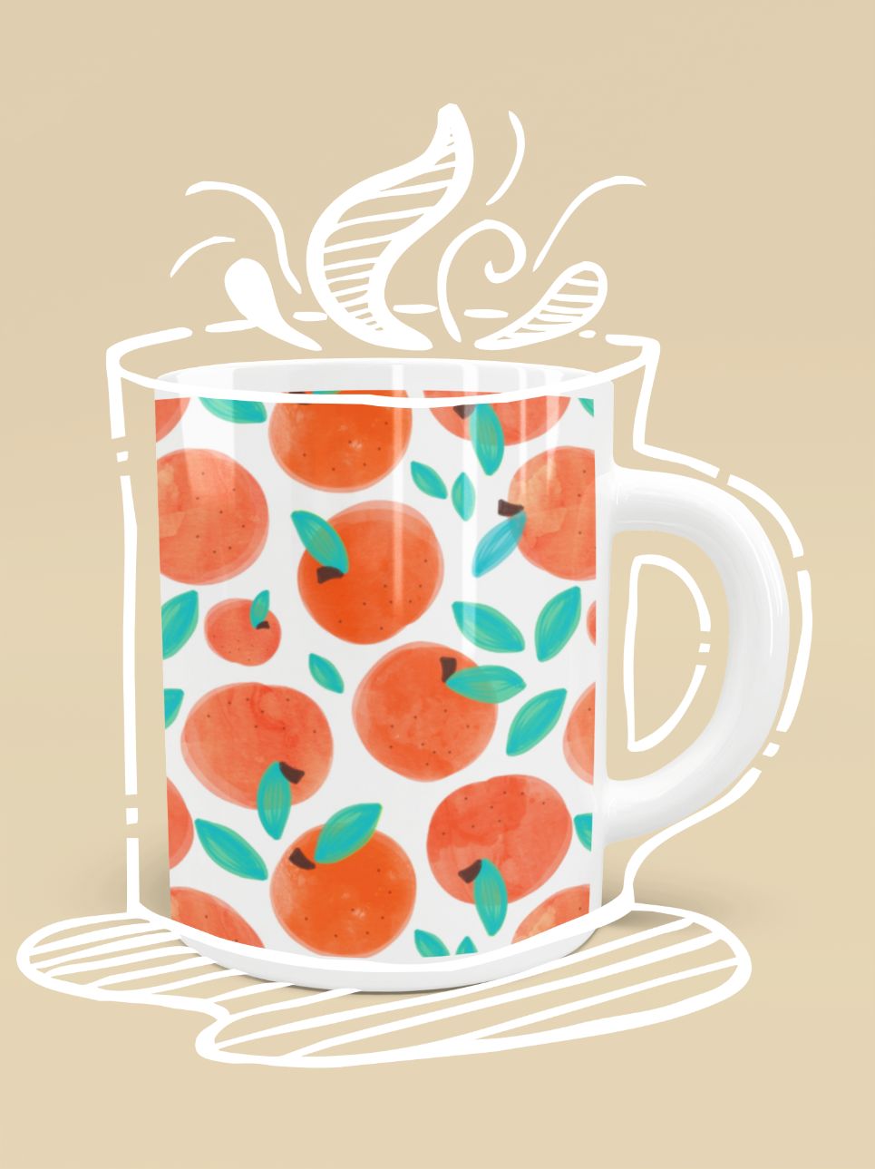 Fruit Pattern Mug