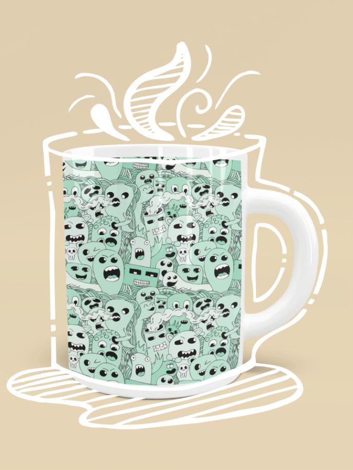 Ghost Pattern Mug