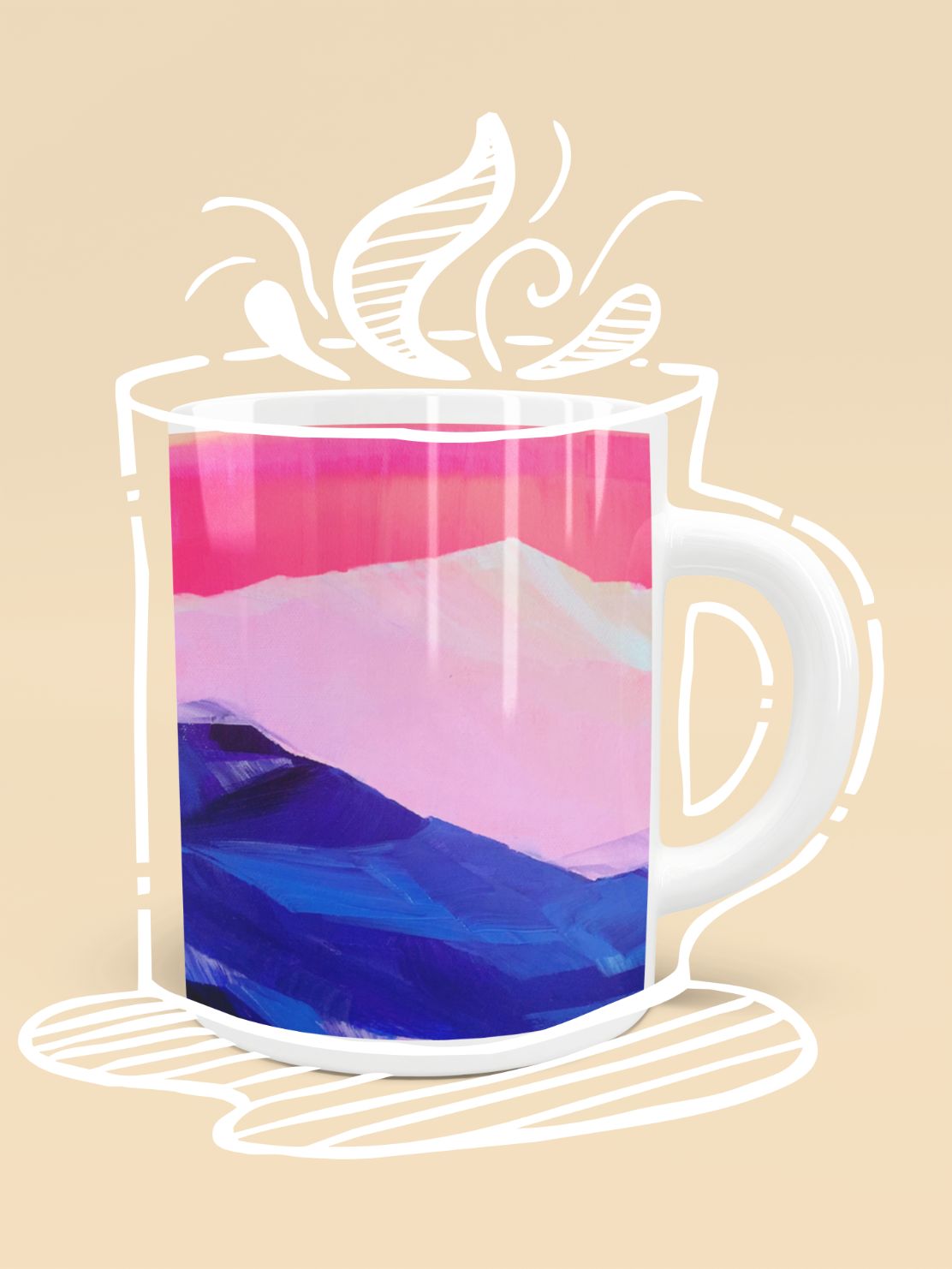 Hot Pink Morning Mug