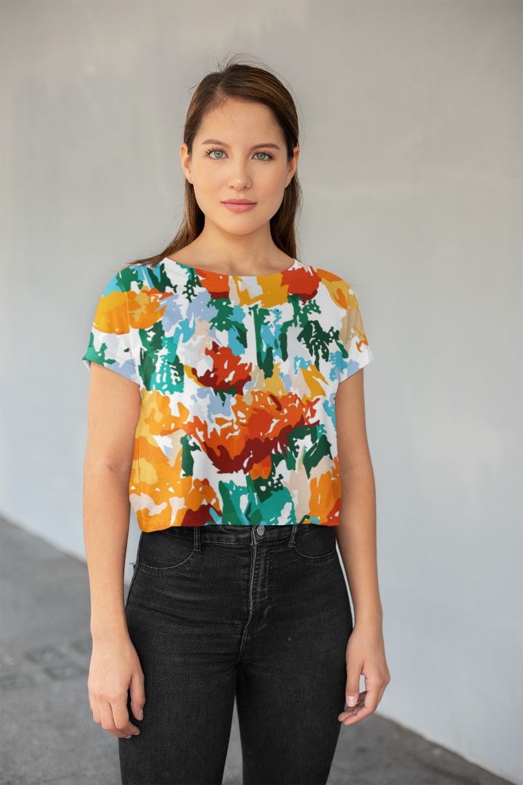 Isadora Poster (1) All-Over Print Crop Tee