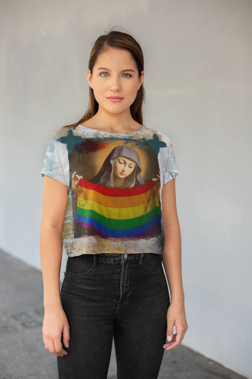 LGBTTTIQ All-Over Print Crop Tee