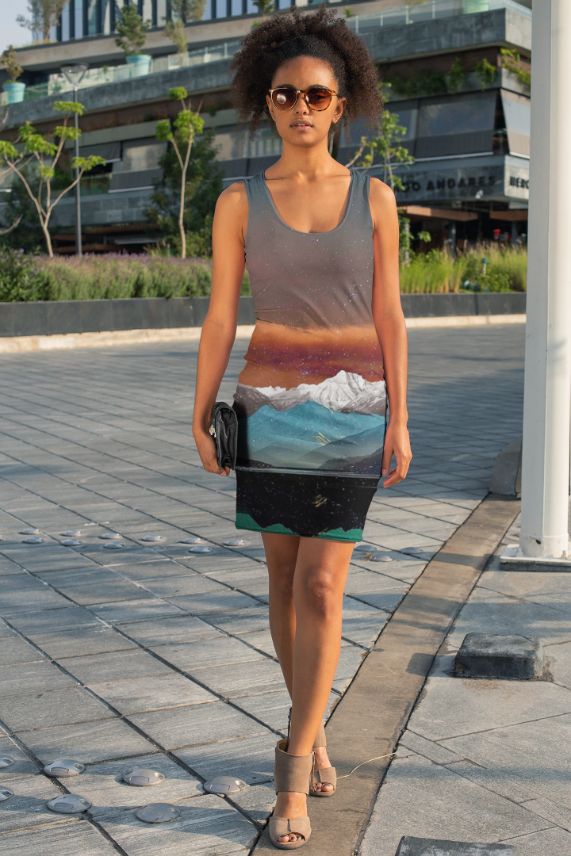 Landscape Collage No. 2 Sublimation Cut & Sew Dress