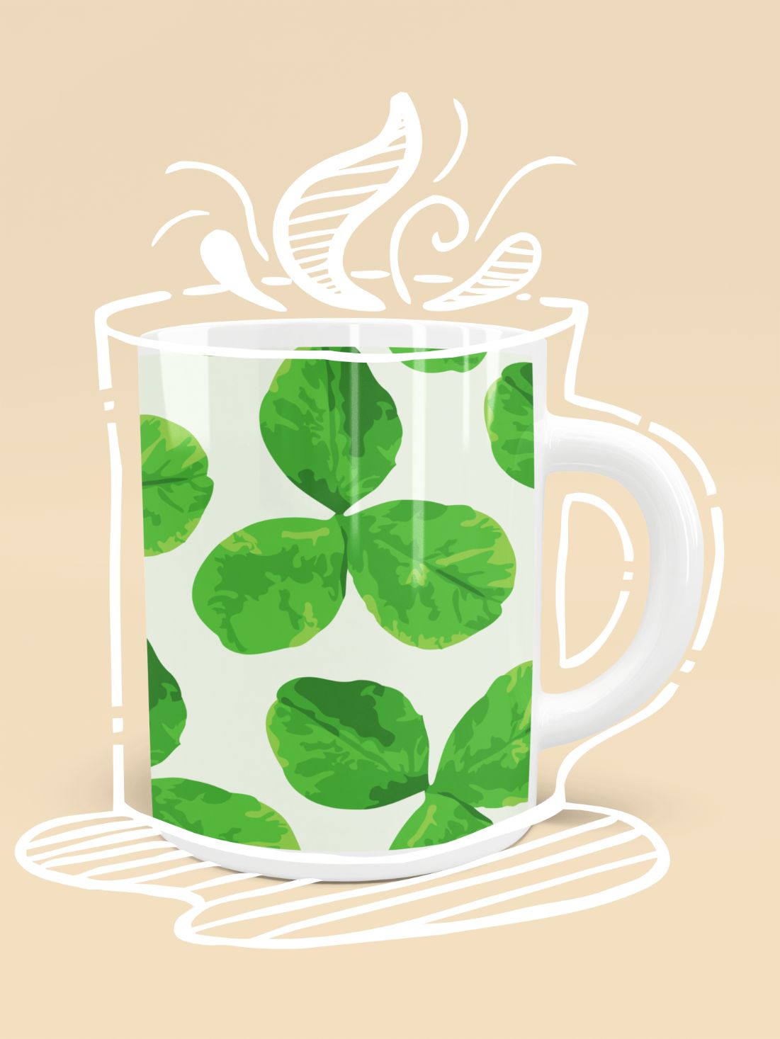 Leaf Pattern Mug