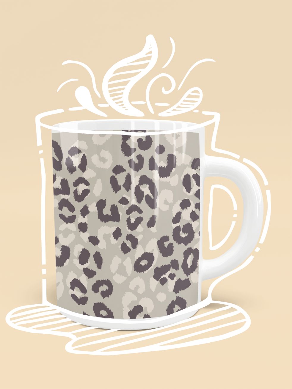 Leopard pattern Mug