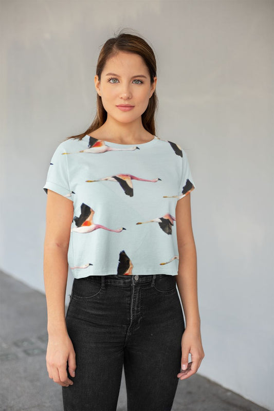 MIGRATION All-Over Print Crop Tee