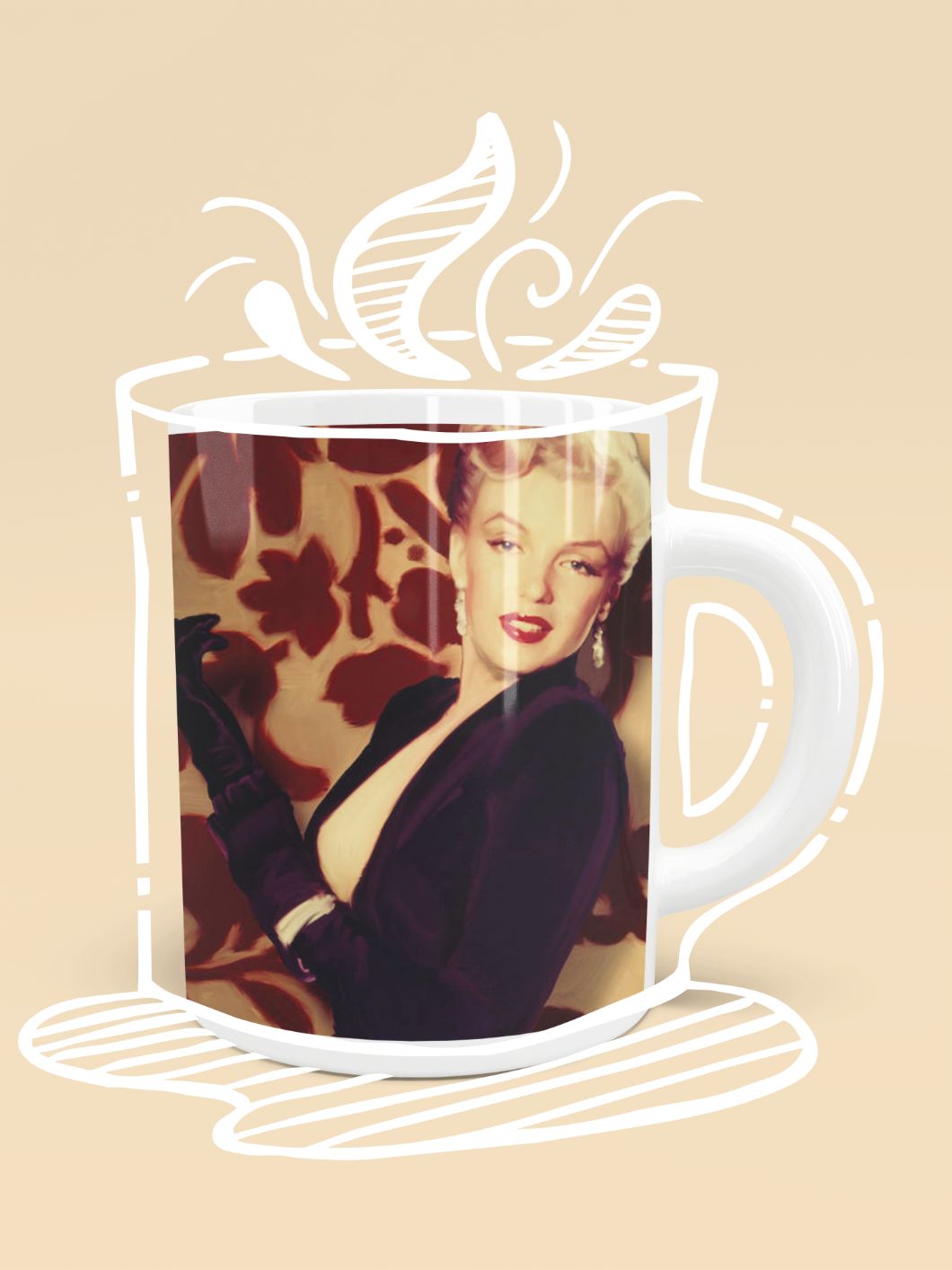 Marilyn Gloves Mug