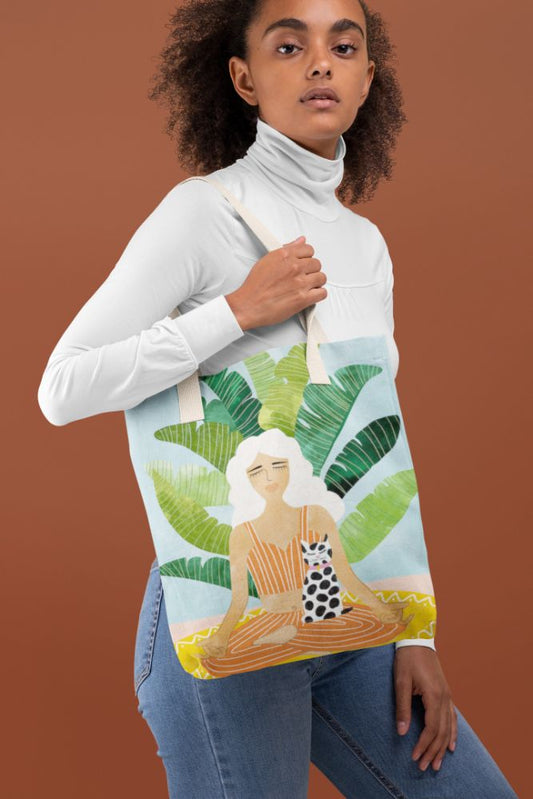 Meditation With Thy Cat Tote Bag