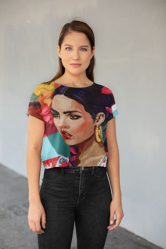 Mexico All-Over Print Crop Tee