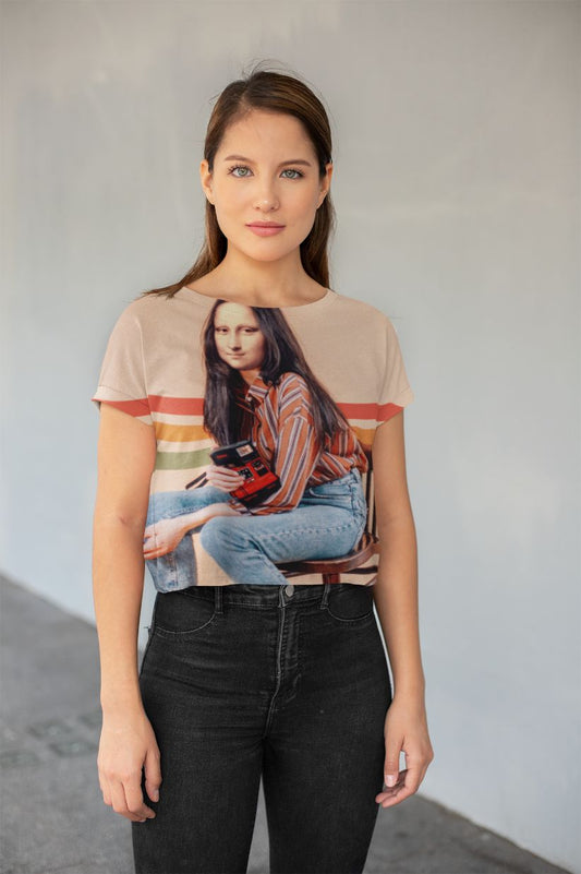 Mona All-Over Print Crop Tee