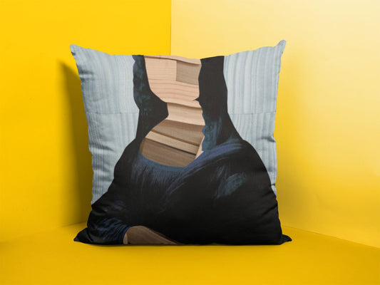 Mona Lisa Wood Cushion/Pillow