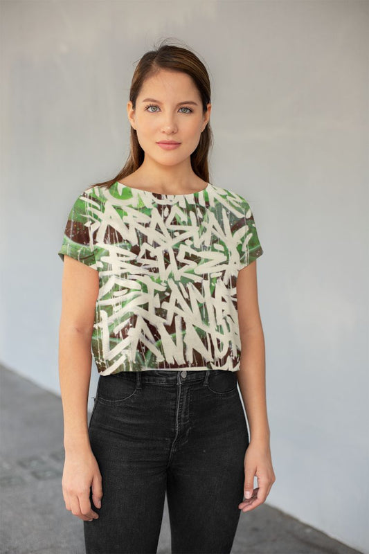 Nature All-Over Print Crop Tee