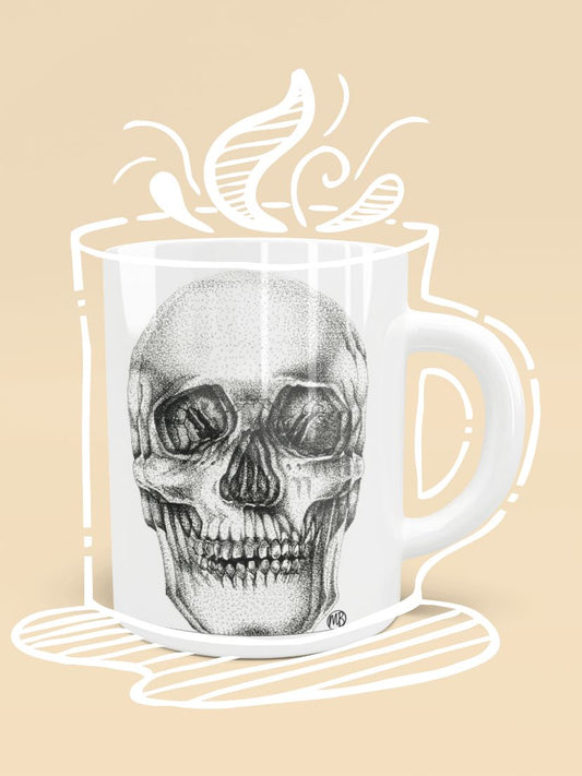 POINTILLISM SKULL Mug