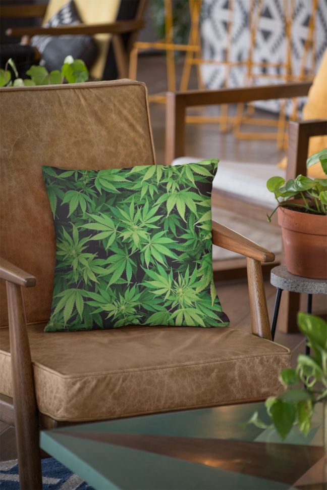 Pegged Weed Cushion/Pillow