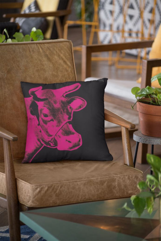 Pink Cow Cushion/Pillow