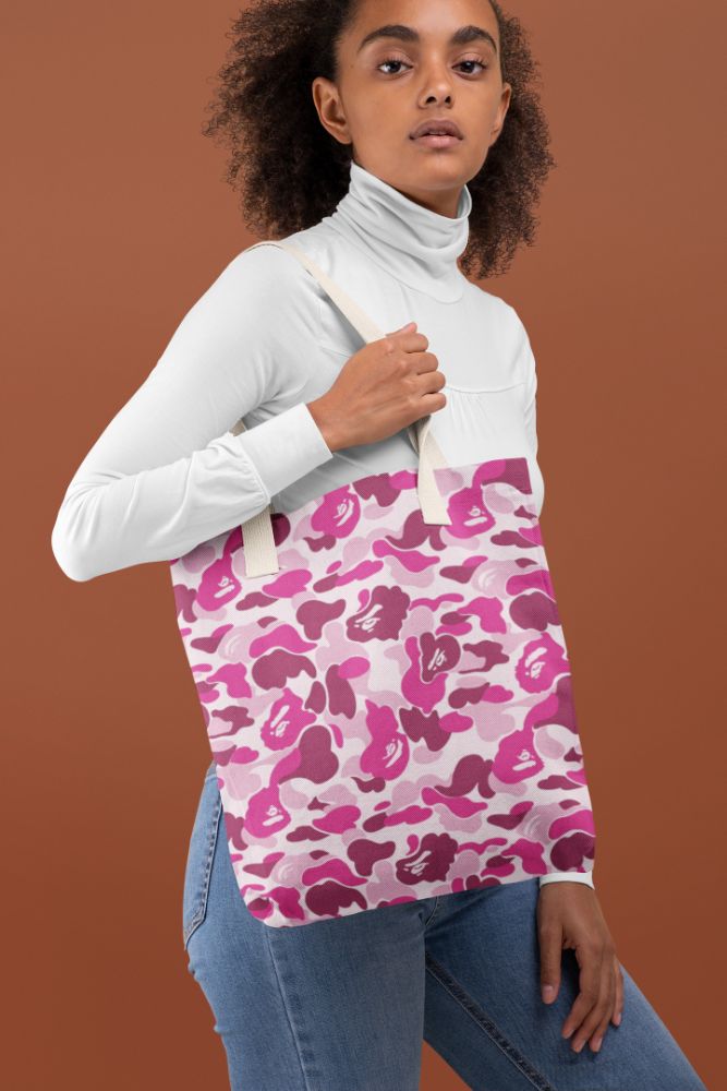 Pink Dot Pattern Tote Bag