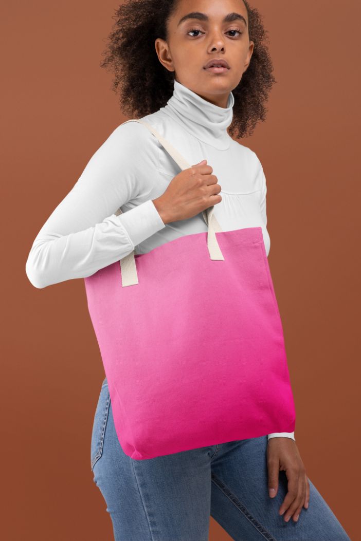 Pink Gradient Tote Bag