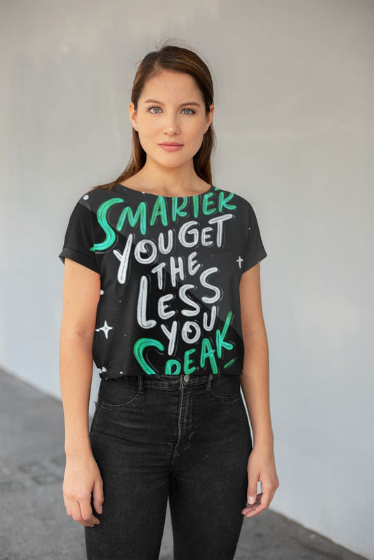 QUOTE All-Over Print Crop Tee