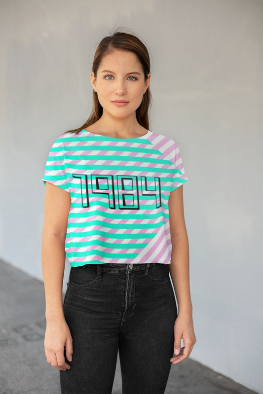 RETRO 84 All-Over Print Crop Tee