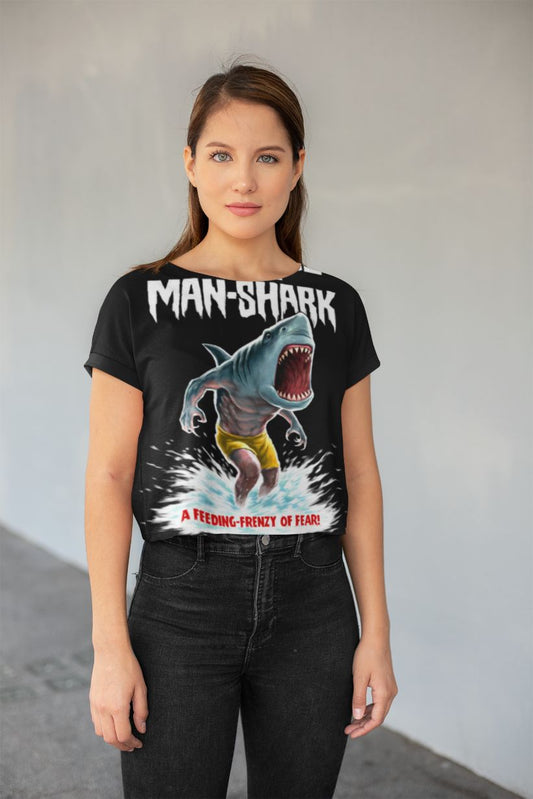 Rampage of the Man-Shark All-Over Print Crop Tee