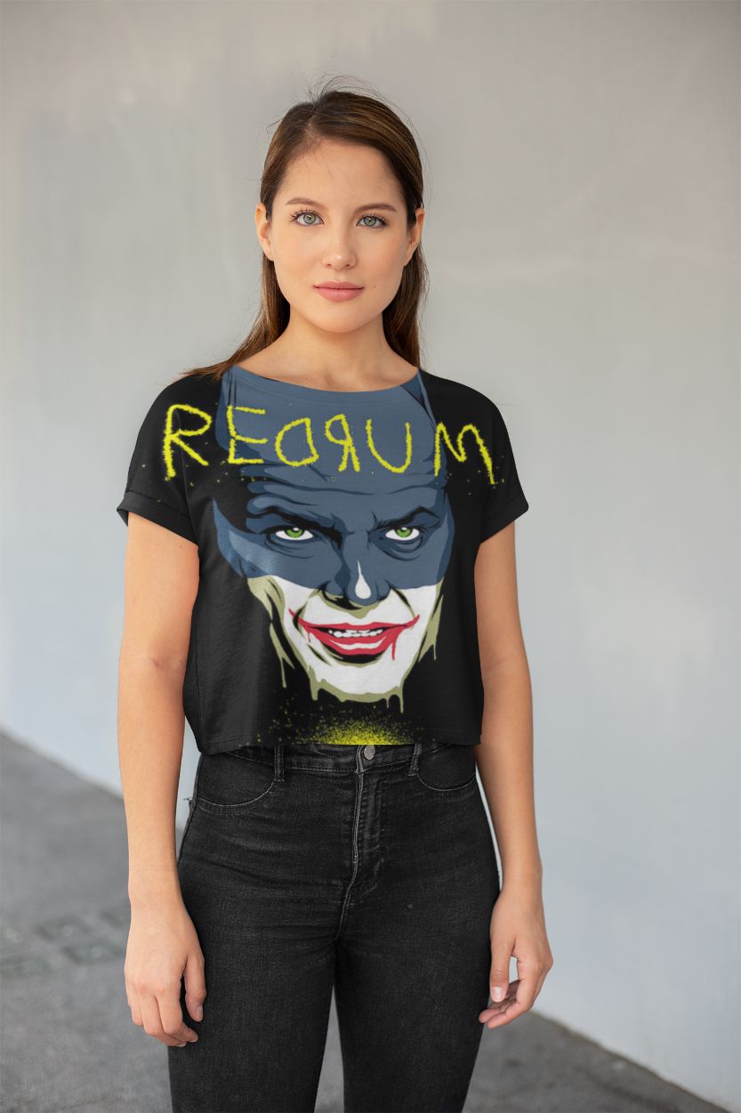 Redrum All-Over Print Crop Tee