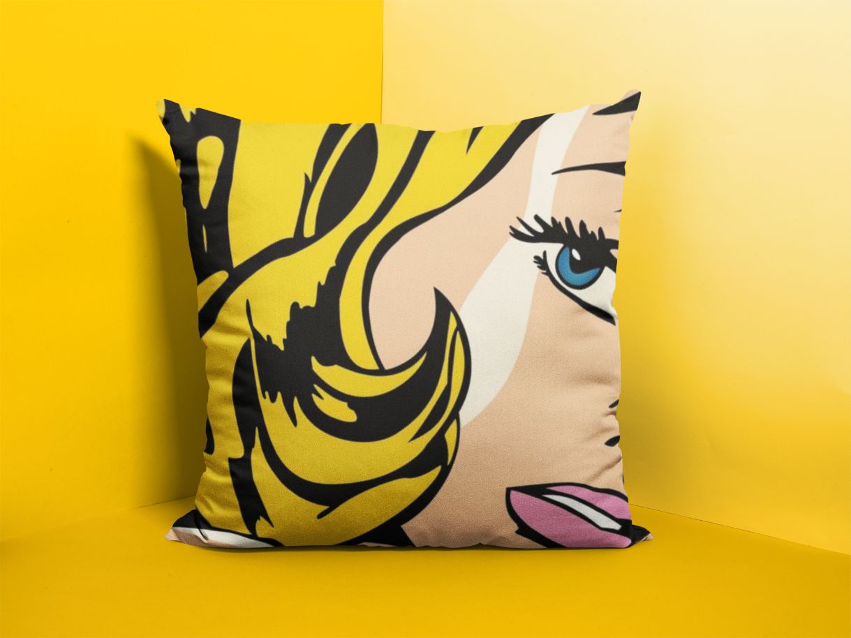 Sad Pop Art Cushion/Pillow