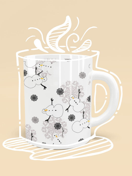 Snowman Pattern Poster Mug