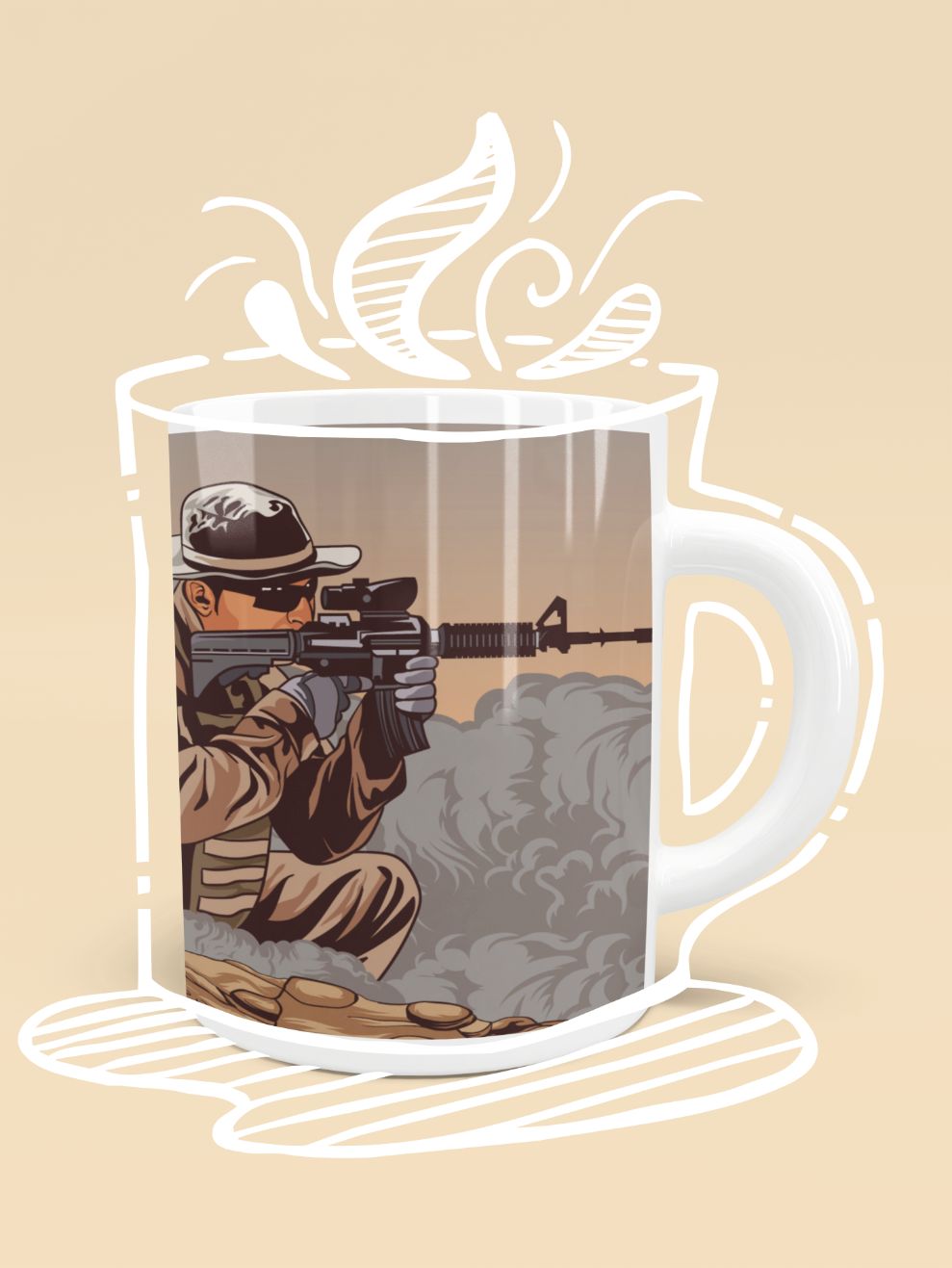 Soldier With Ar15 Mug