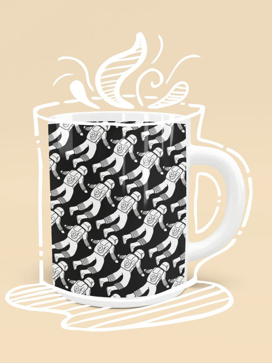 Spaceman Pattern Poster Mug