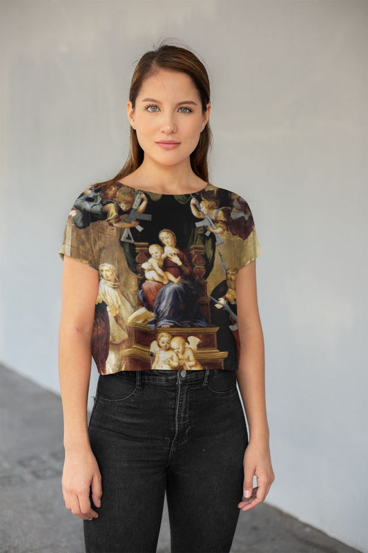 The Second Coming All-Over Print Crop Tee