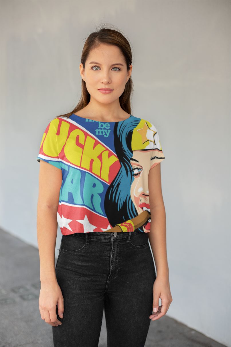 The Star All-Over Print Crop Tee