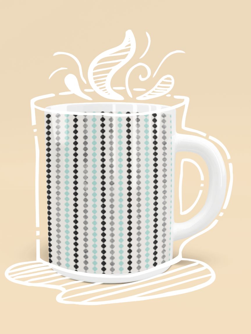 Tribal Boho Pattern Minimal Mug