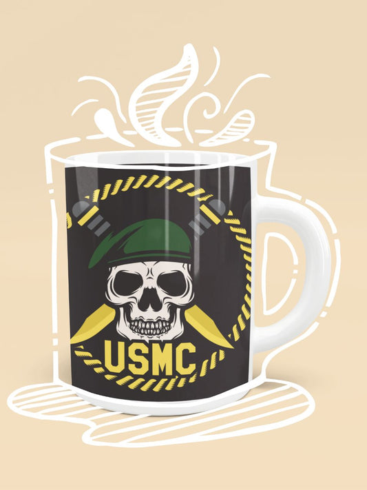 USMC Skull Mascots Vector 1 Mug