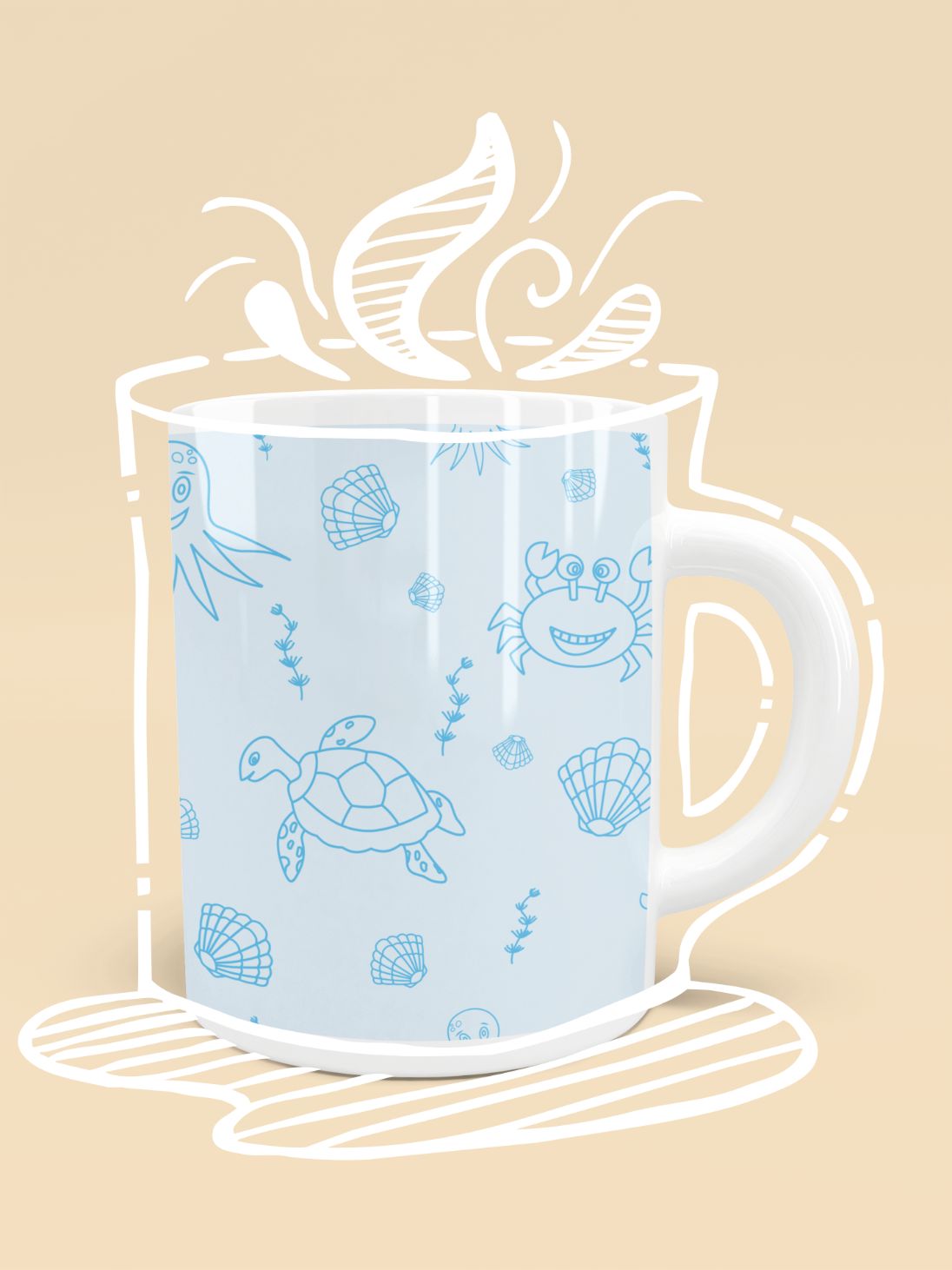 Underwater Pattern Mug