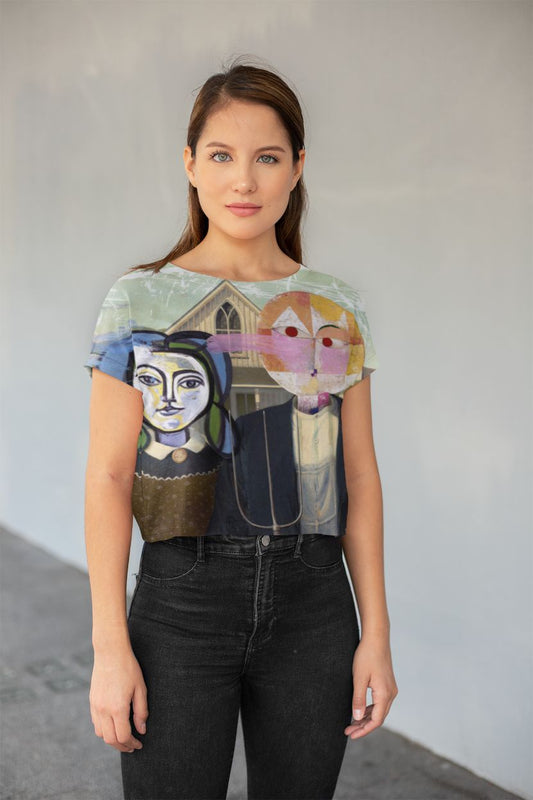 Venus and Mars All-Over Print Crop Tee