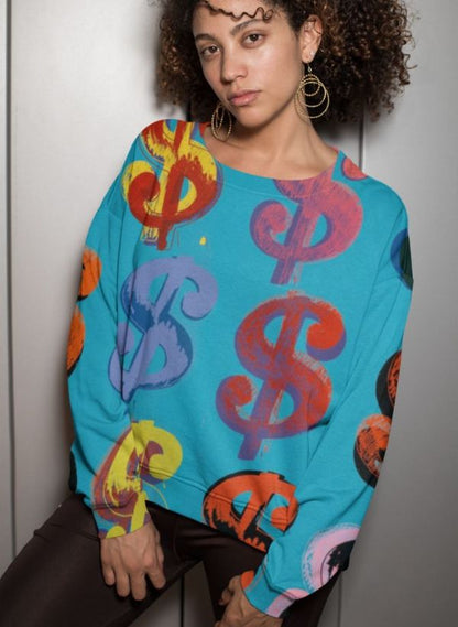 $ Pattern Sublimation Sweatshirt