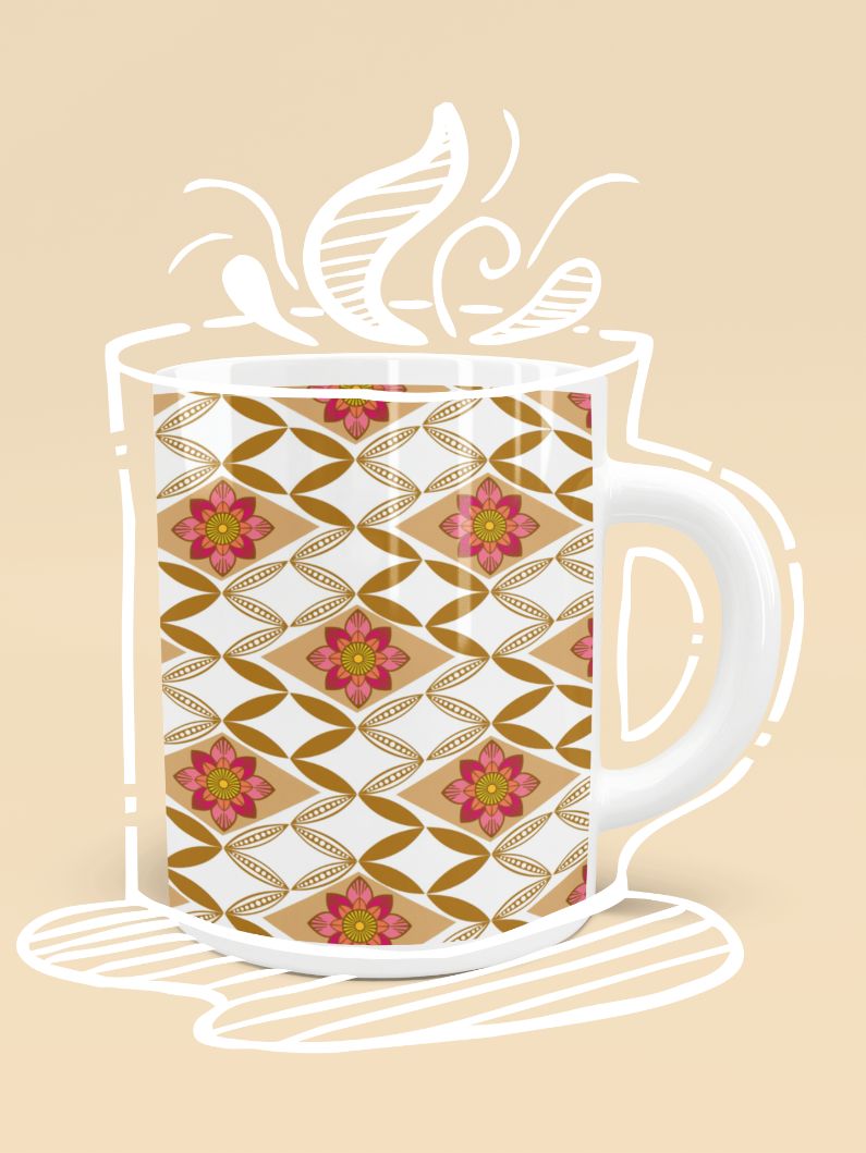 Flowery pattern Poster Mug