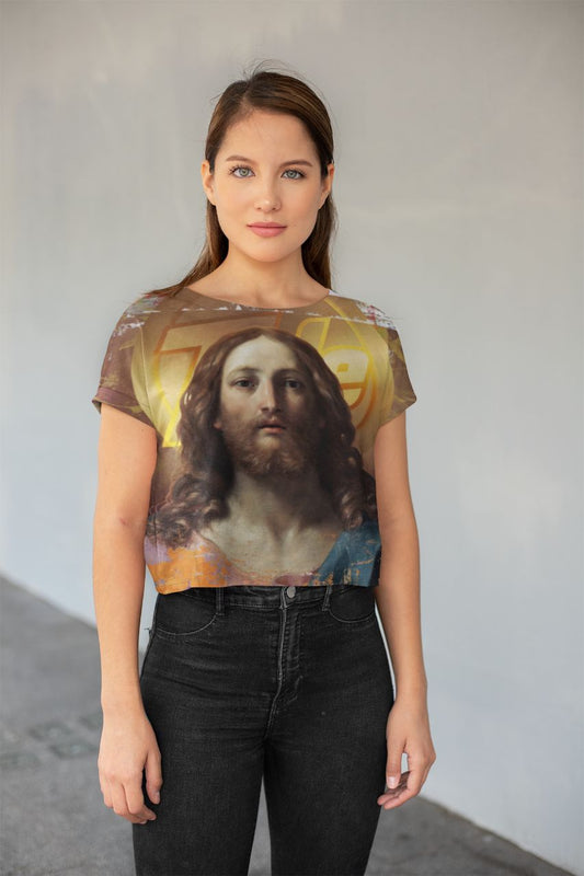 Worship 2 All-Over Print Crop Tee