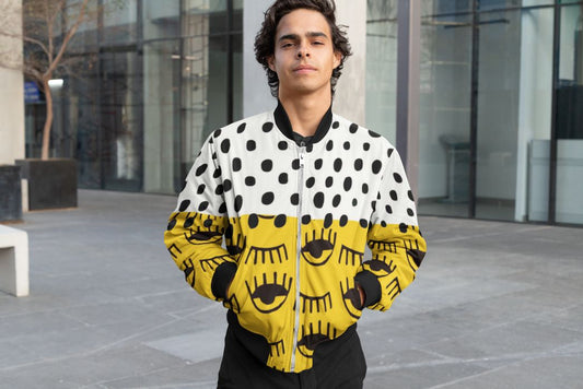 Yellow Traditional Moroccan Pattern by ARTERESTING Poster Bomber Jacket