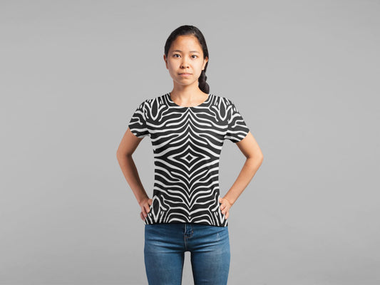 Zebra Print Classic Sublimation Women's T-Shirt