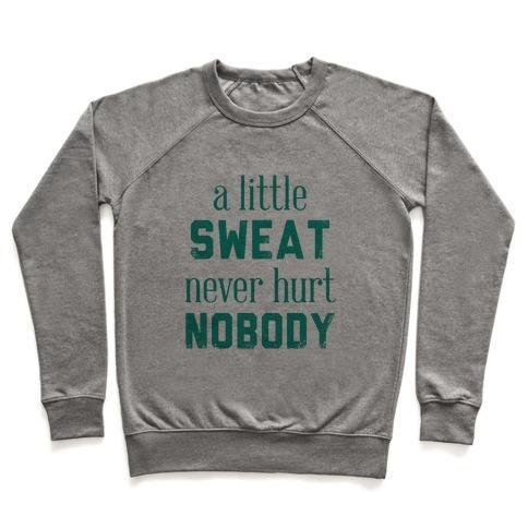 Virgin Teez  Pullover Crewneck Sweatshirt / x-small / Heathered Gray A LITTLE SWEAT NEVER HURT NOBODY (TANK) CREWNECK SWEATSHIRT