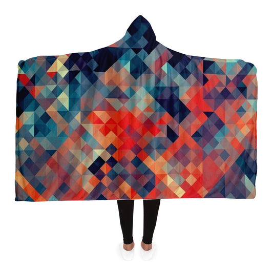 Graphic Pattern Hooded Blanket