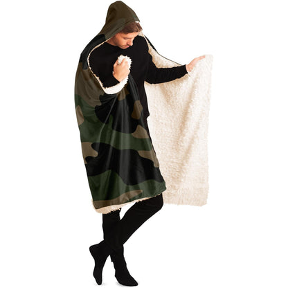 Camouflage Seamless Hooded Blanket