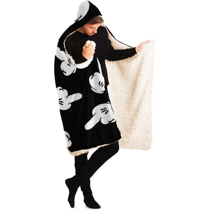 Abstract Pattren Hooded Blanket