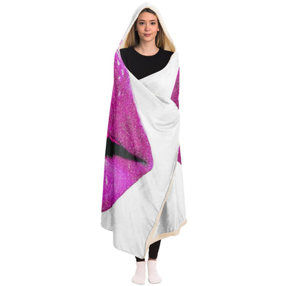 Purple Lips Hooded Blanket