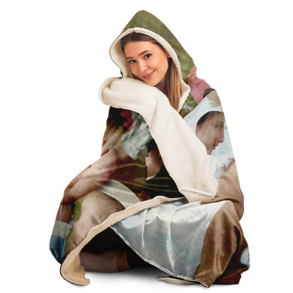 Girl & Cupid Hooded Blanket