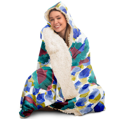 Abstract Pattren Hooded Blanket