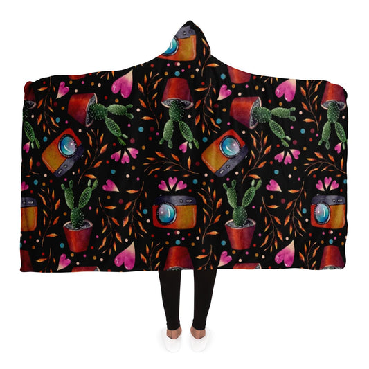 Photography Pattern Hooded Blanket