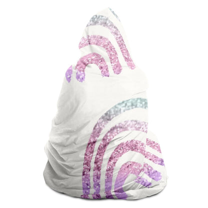 Unicorn Girls Glitter Rainbow Dream Pattern Hooded Blanket